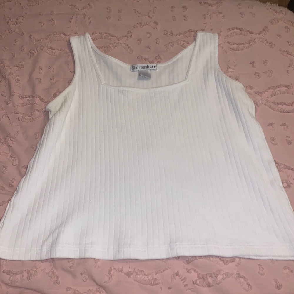 white tank top